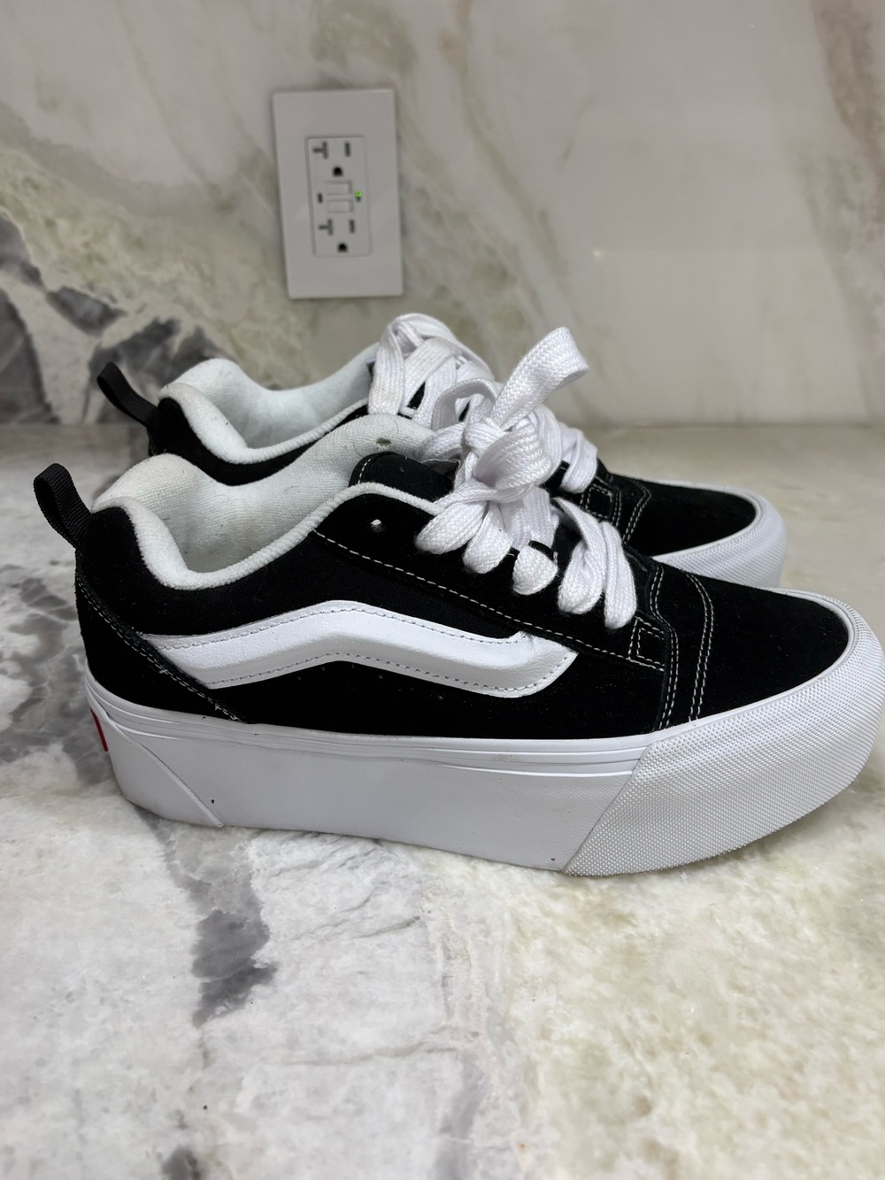 Vans Black & White Platform Old Skool Sneakers